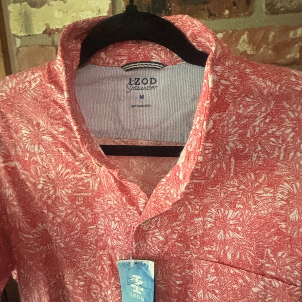 Izod Red Patterned Shirt